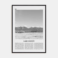 Lake County Travel B&W Poster