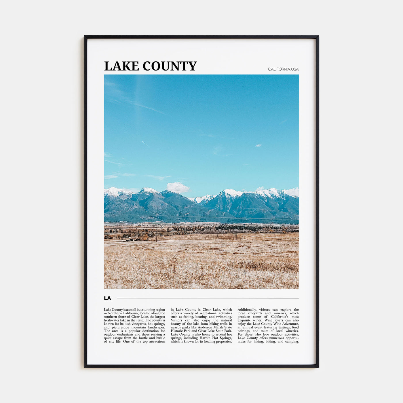 Lake County Travel Color Poster
