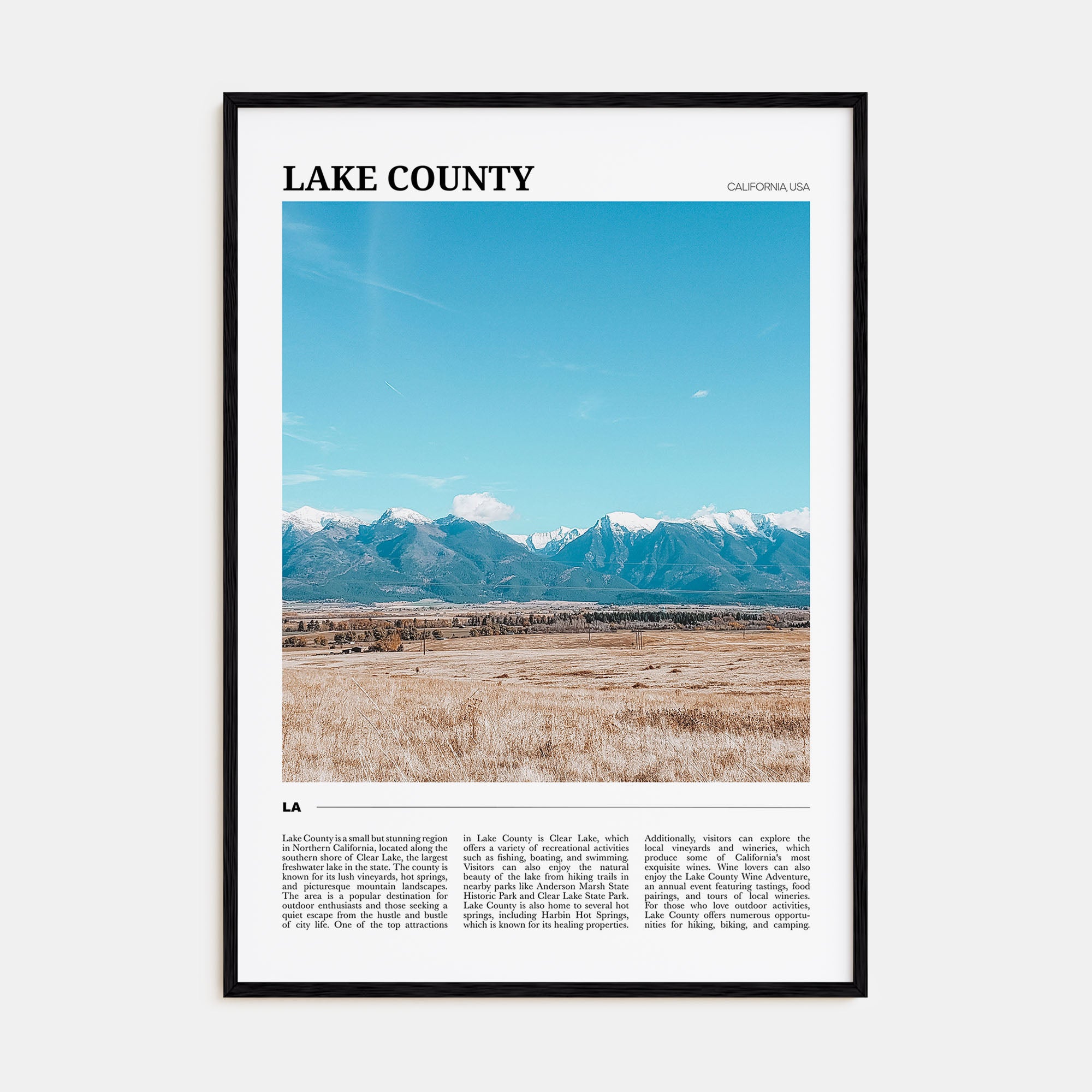 Lake County Travel Color Poster