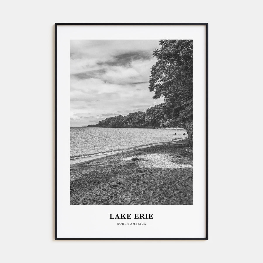 Lake Erie Portrait B&W Poster