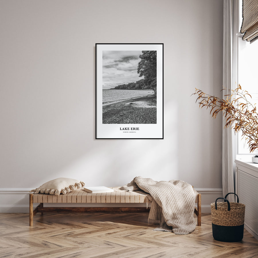 Lake Erie Portrait B&W Poster
