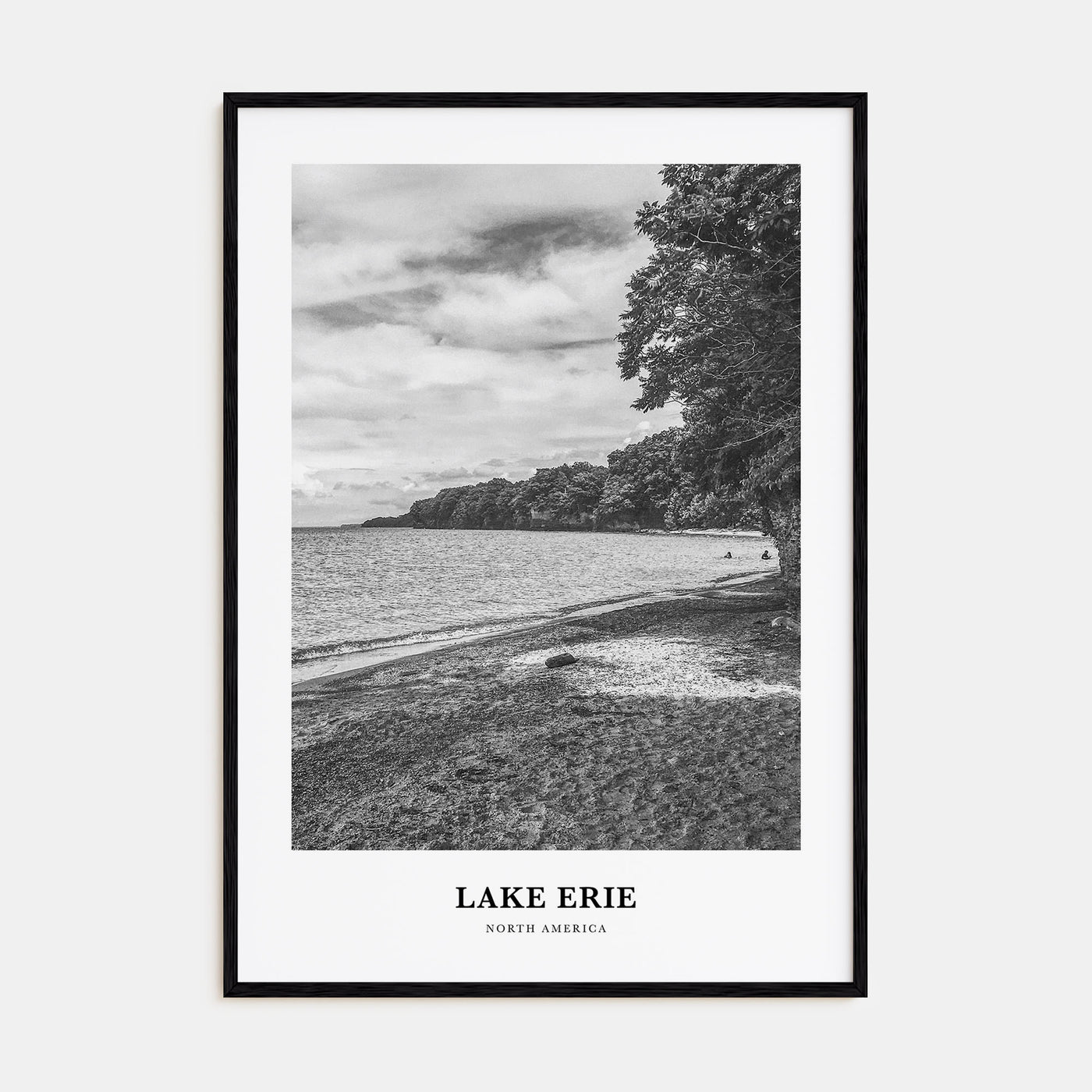 Lake Erie Portrait B&W Poster