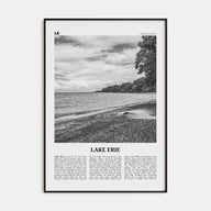 Lake Erie Travel B&W Poster