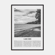 Lake Erie Travel B&W Poster
