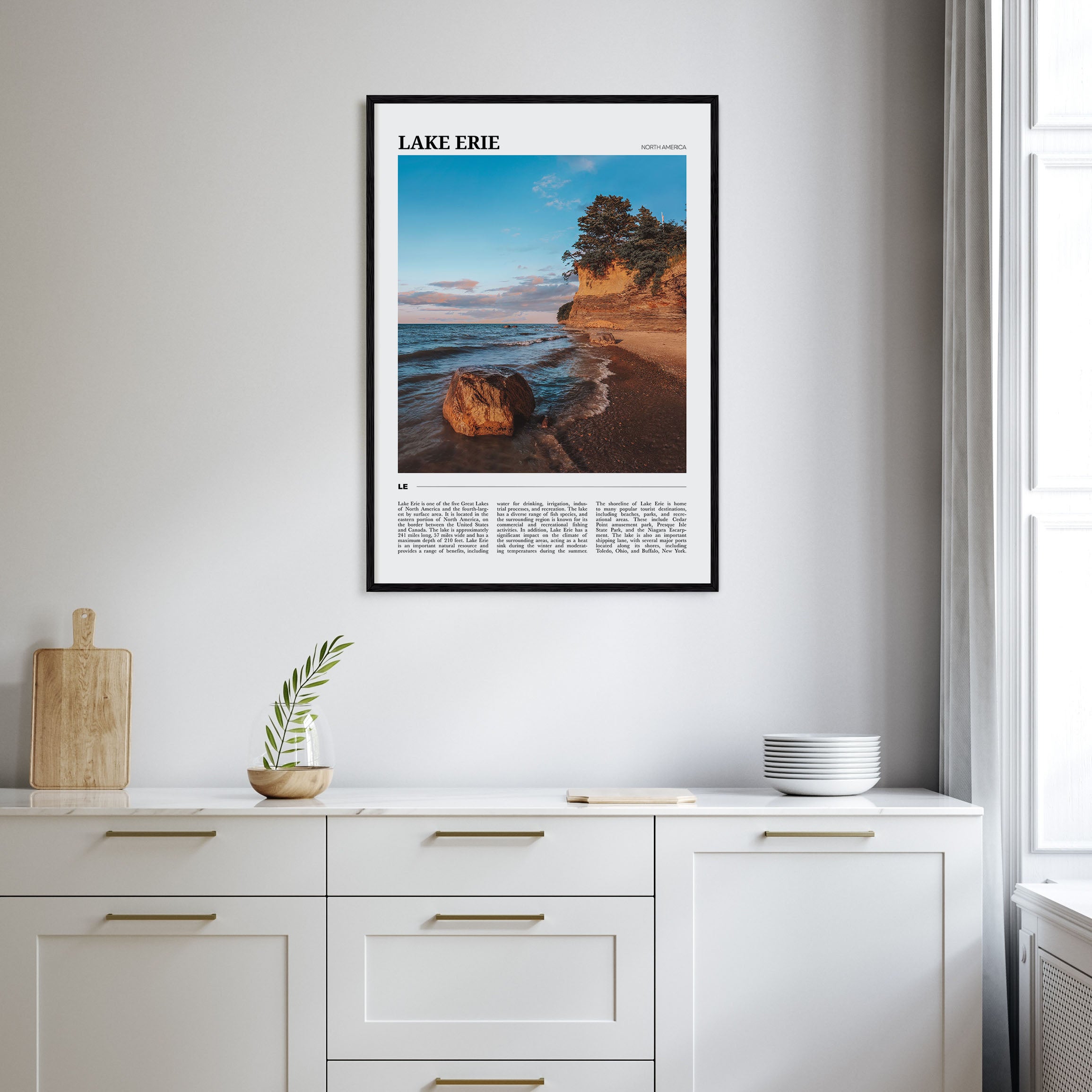Lake Erie Travel Color Poster