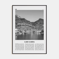 Lake Garda Travel B&W Poster