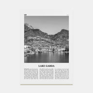 Lake Garda Travel B&W Poster