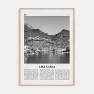 Lake Garda Travel B&W Poster