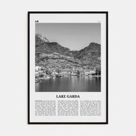 Lake Garda Travel B&W Poster