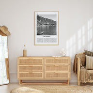 Lake Geneva Travel B&W Poster