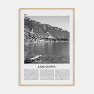 Lake Geneva Travel B&W Poster