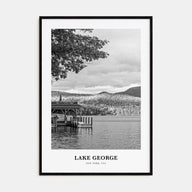 Lake George Portrait B&W Poster