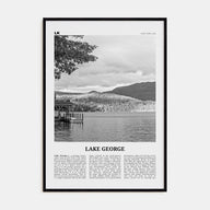 Lake George Travel B&W Poster