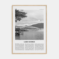 Lake George Travel B&W Poster