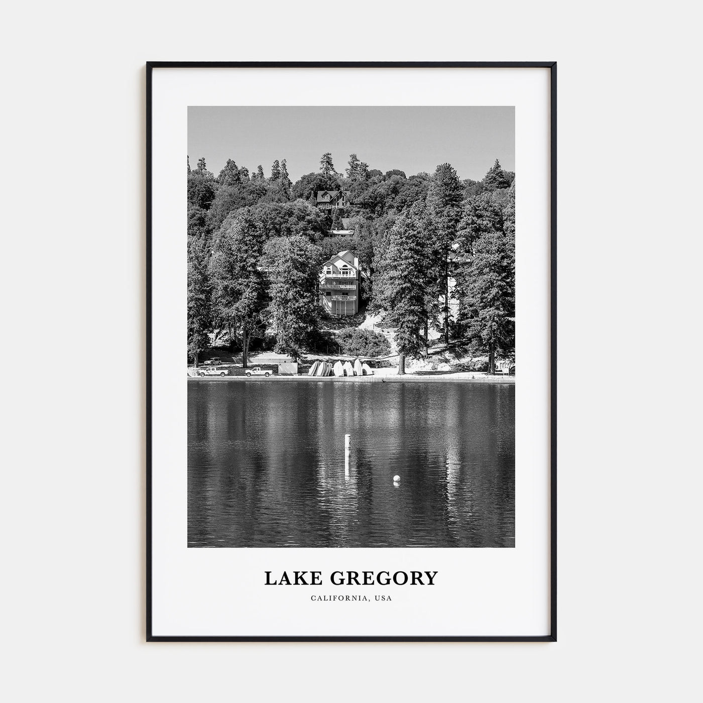 Lake Gregory Portrait B&W Poster