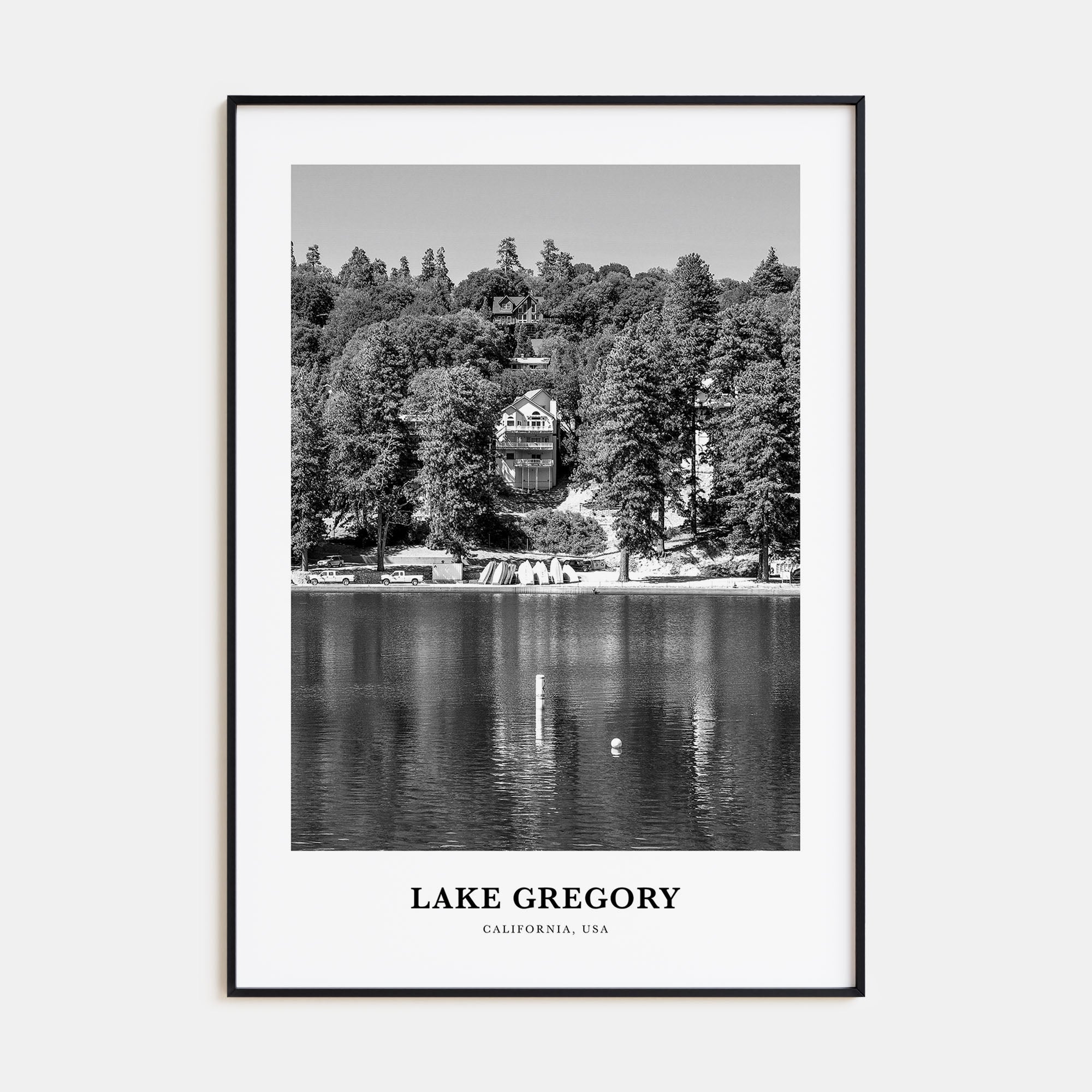 Lake Gregory Portrait B&W Poster
