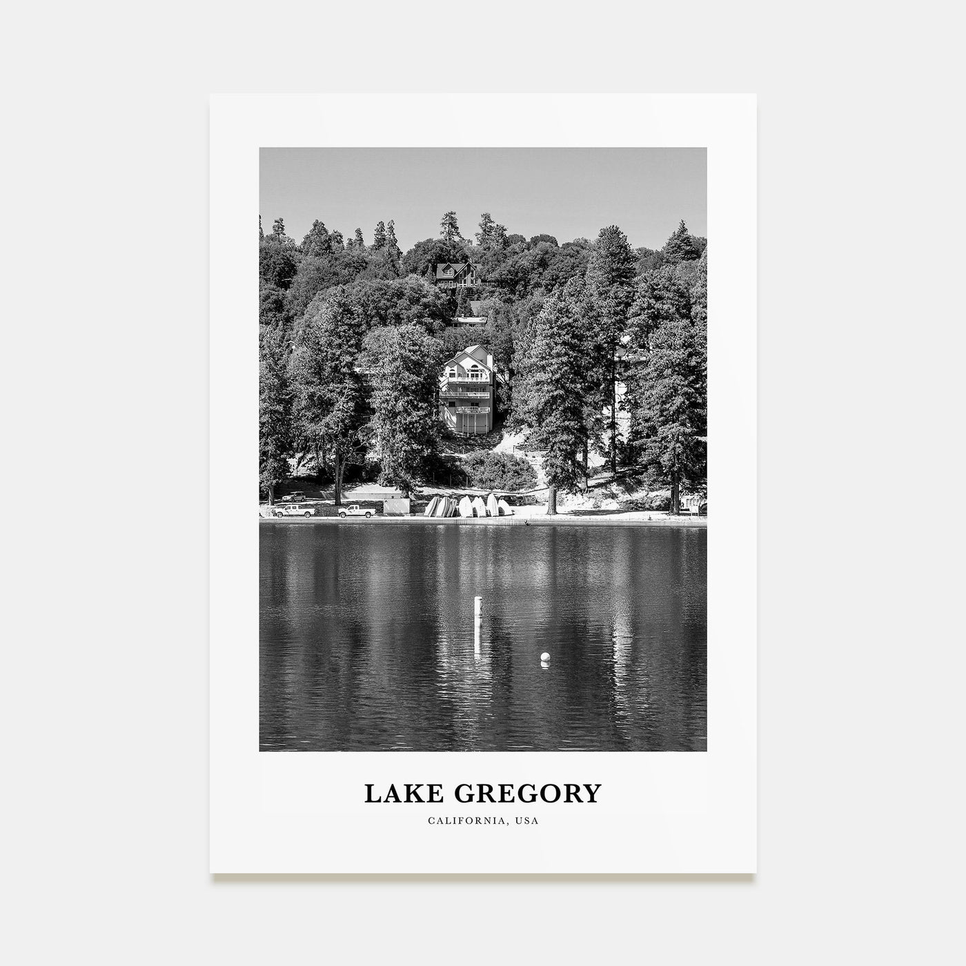 Lake Gregory Portrait B&W Poster