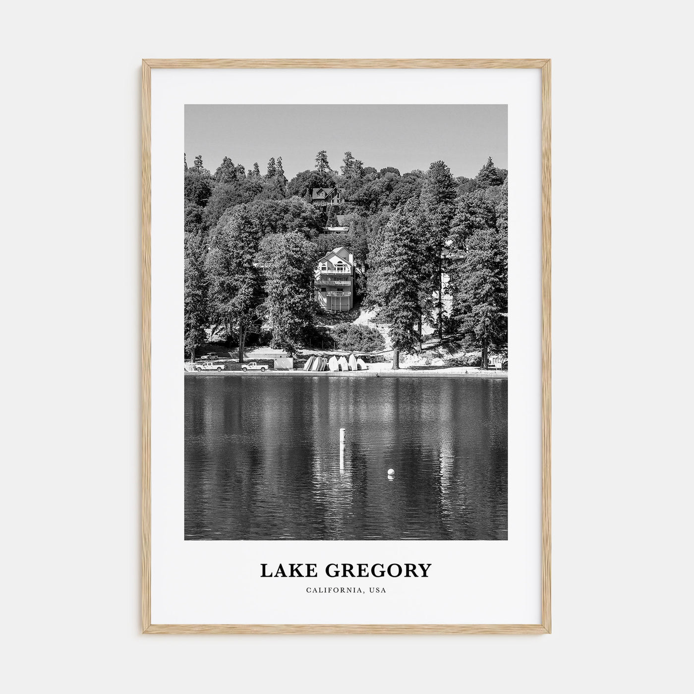 Lake Gregory Portrait B&W Poster