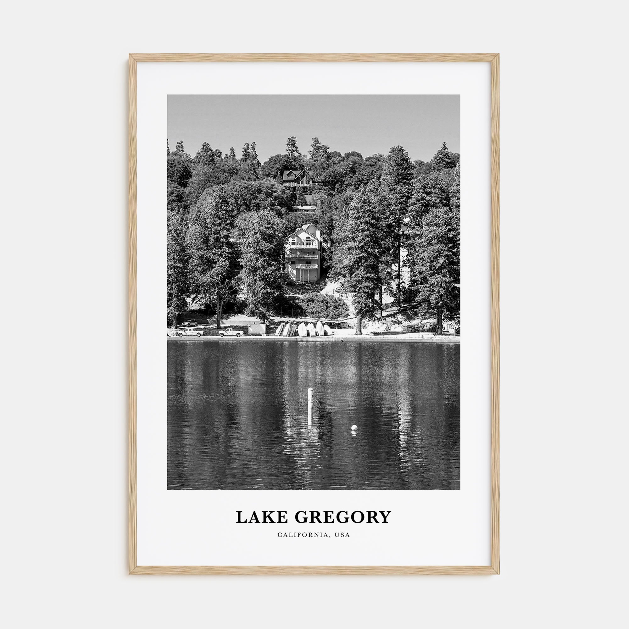 Lake Gregory Portrait B&W Poster