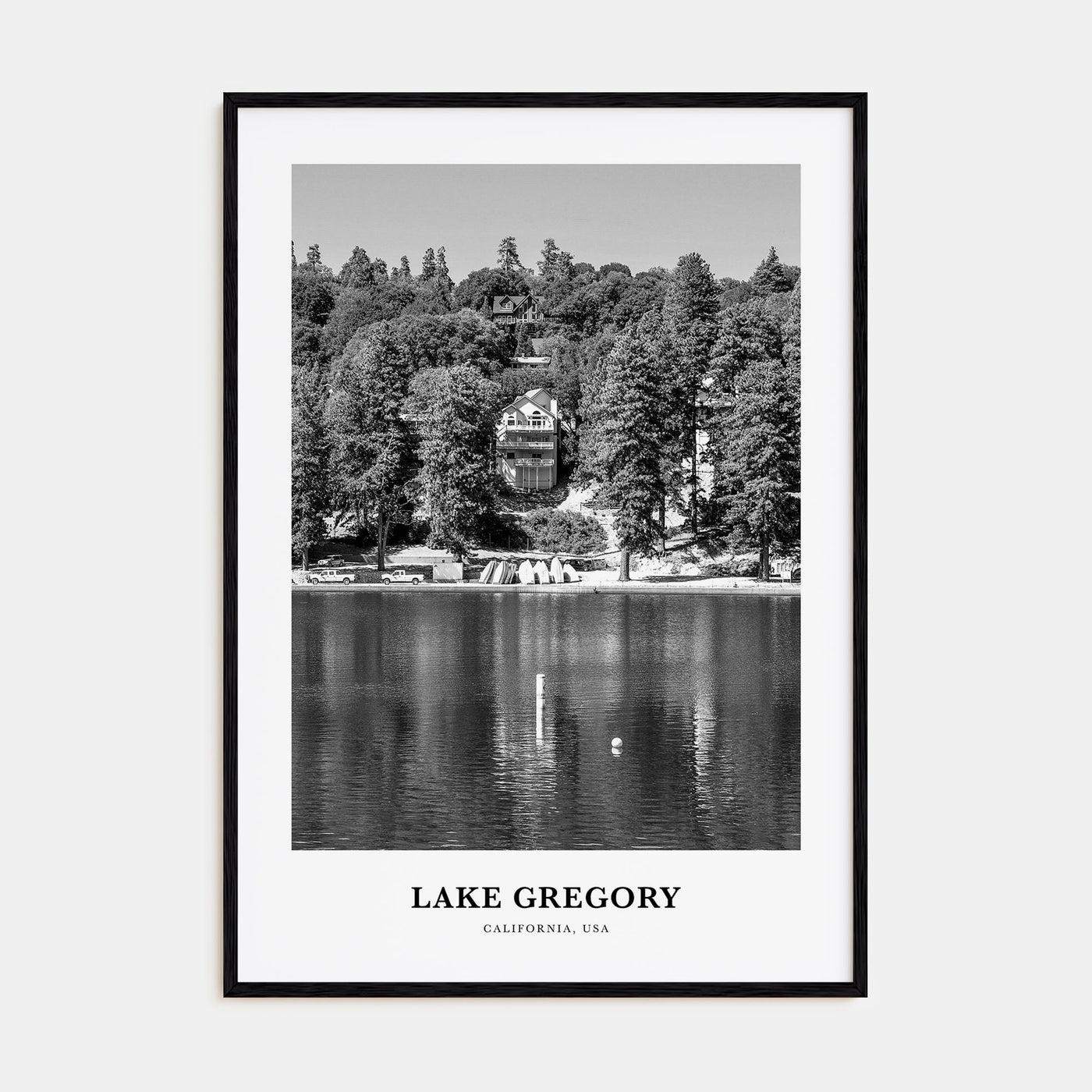 Lake Gregory Portrait B&W Poster