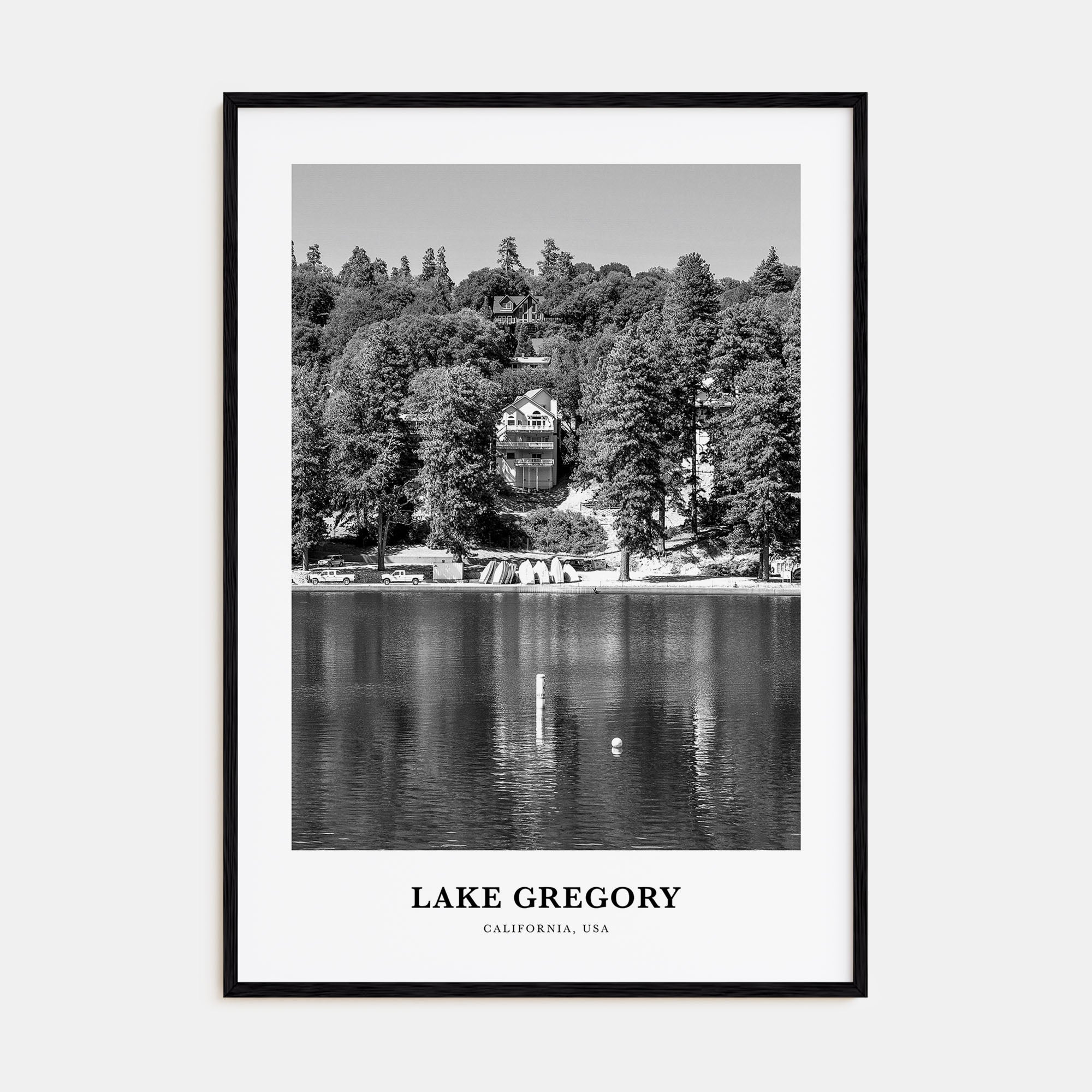 Lake Gregory Portrait B&W Poster