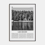 Lake Gregory Travel B&W Poster