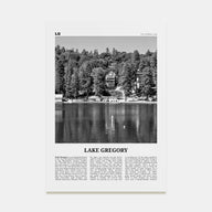 Lake Gregory Travel B&W Poster