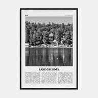 Lake Gregory Travel B&W Poster