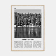 Lake Gregory Travel B&W Poster