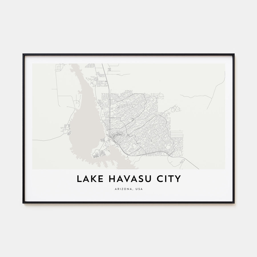 Lake Havasu City Map Landscape Poster
