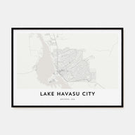 Lake Havasu City Map Landscape Poster