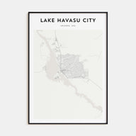 Lake Havasu City Map Portrait Poster
