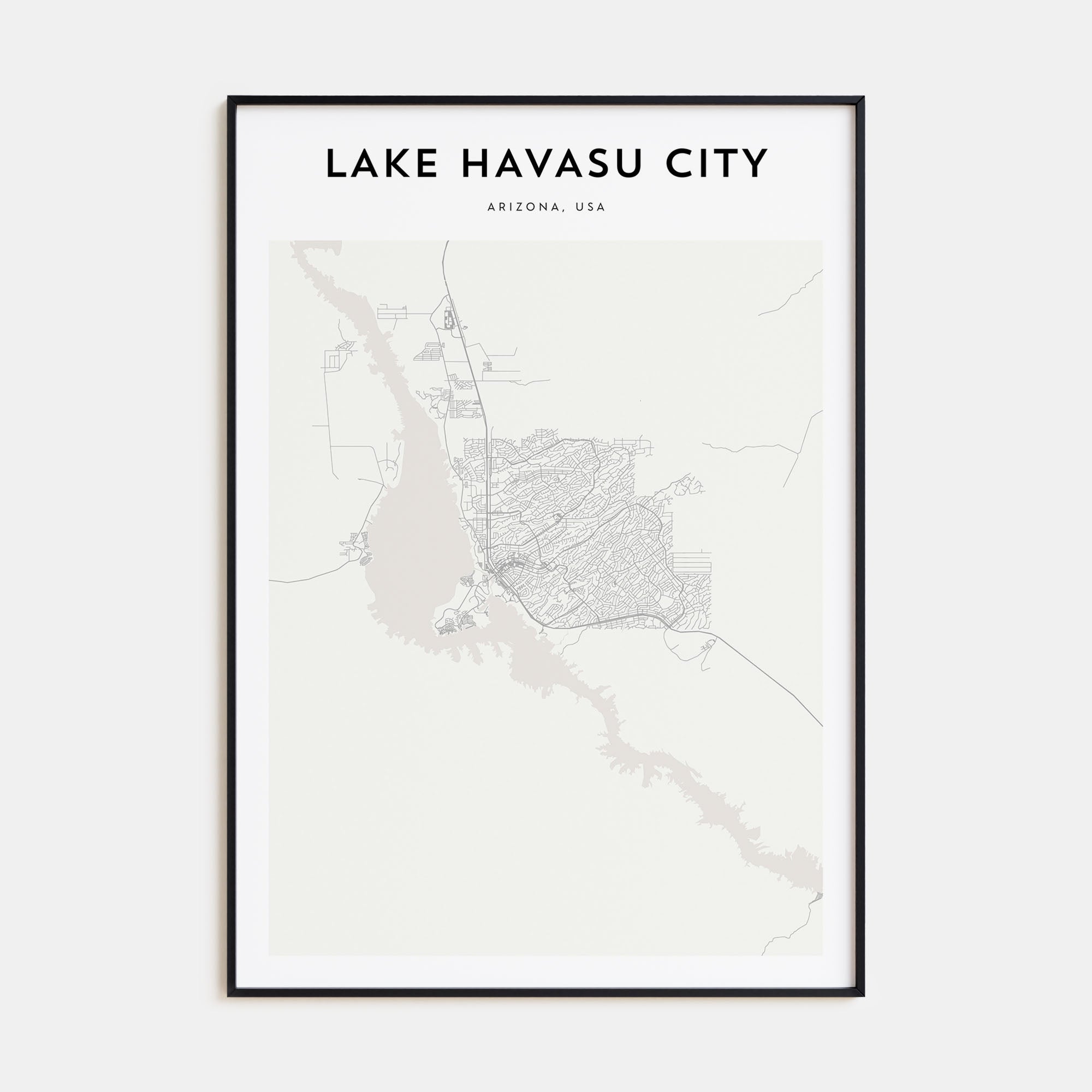 Lake Havasu City Map Portrait Poster