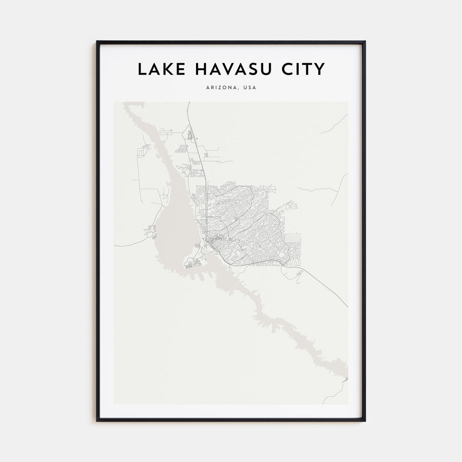 Lake Havasu City Map Portrait Poster