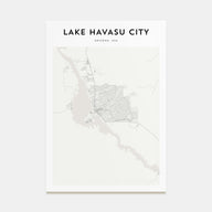 Lake Havasu City Map Portrait Poster