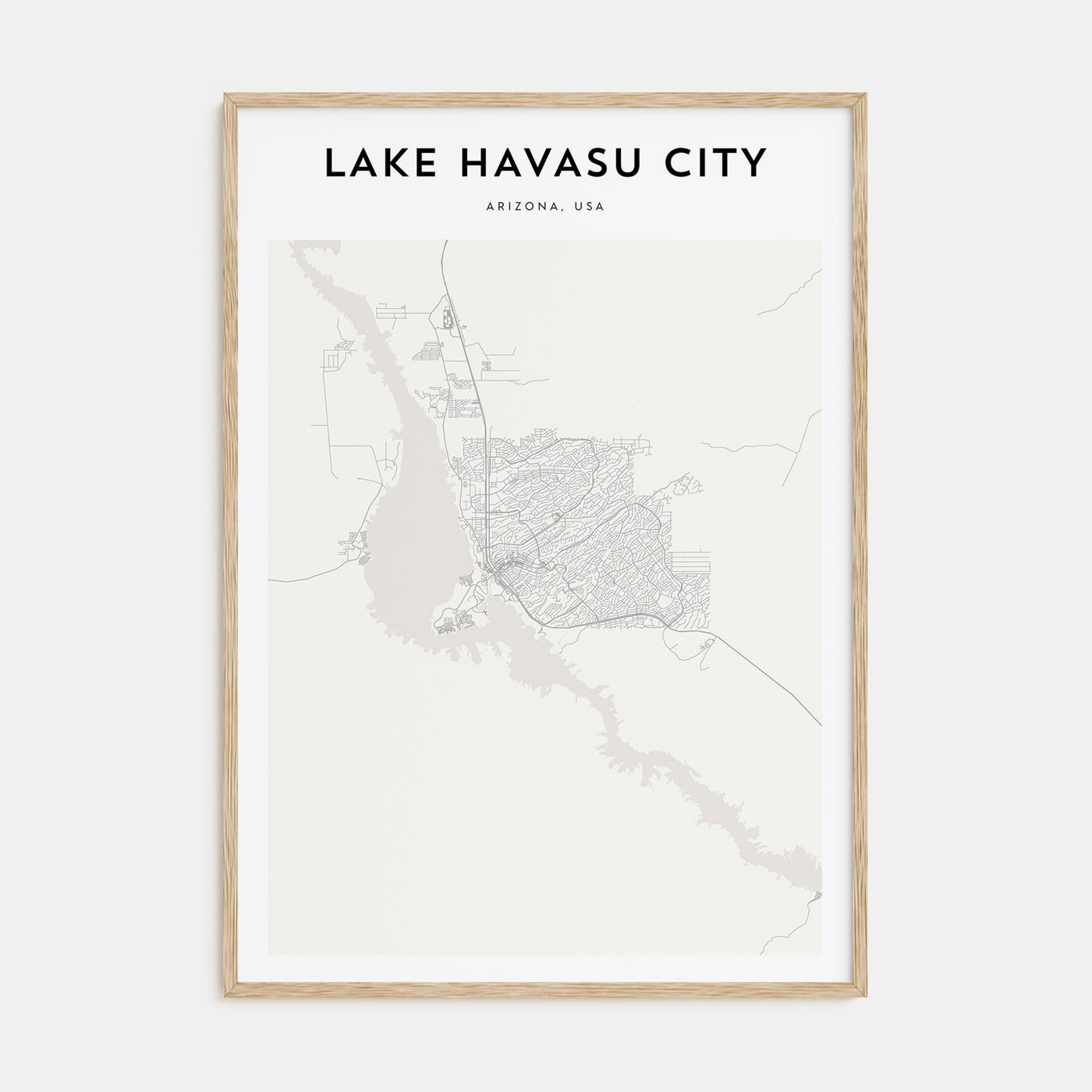 Lake Havasu City Map Portrait Poster