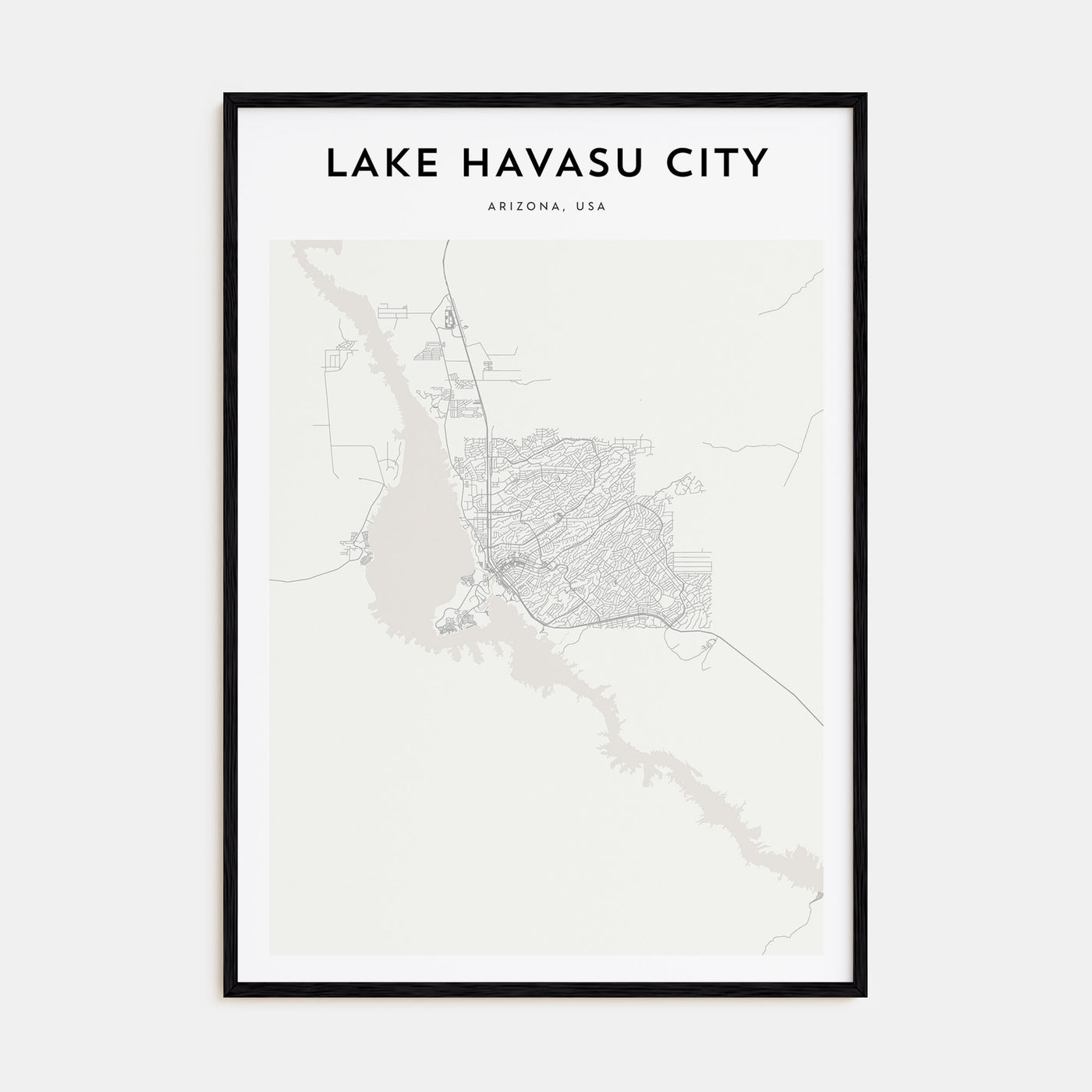 Lake Havasu City Map Portrait Poster