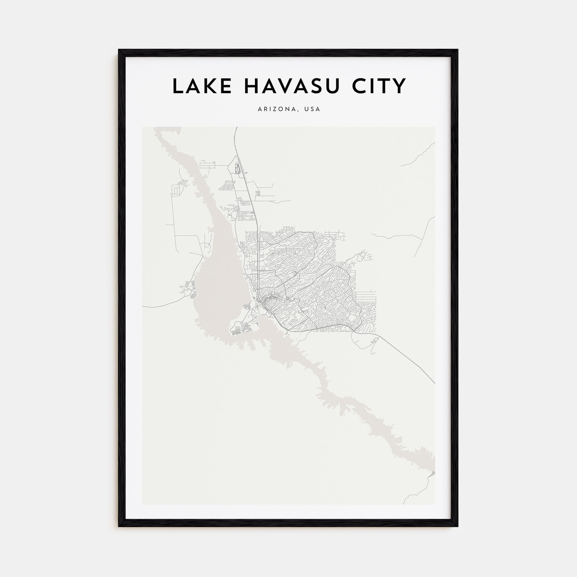 Lake Havasu City Map Portrait Poster