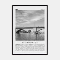 Lake Havasu City Travel B&W Poster