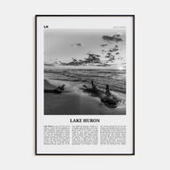Lake Huron Travel B&W Poster