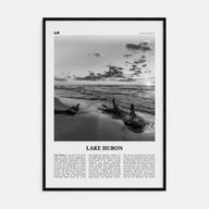 Lake Huron Travel B&W Poster