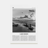 Lake Huron Travel B&W Poster