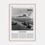 Lake Huron Travel B&W Poster