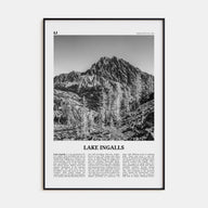 Lake Ingalls Travel B&W Poster
