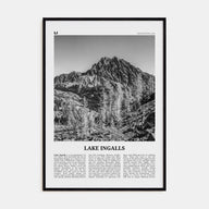 Lake Ingalls Travel B&W Poster