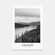 Lake Louise Portrait B&W No 1 Poster