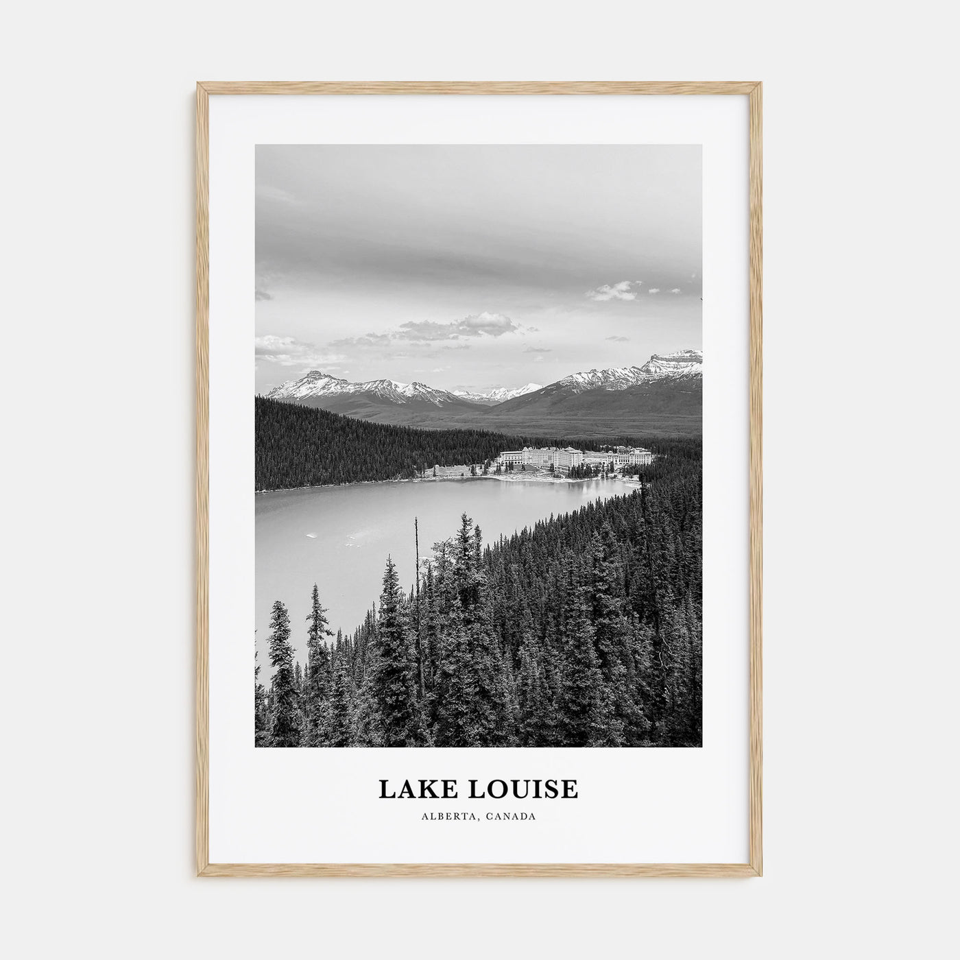 Lake Louise Portrait B&W No 1 Poster