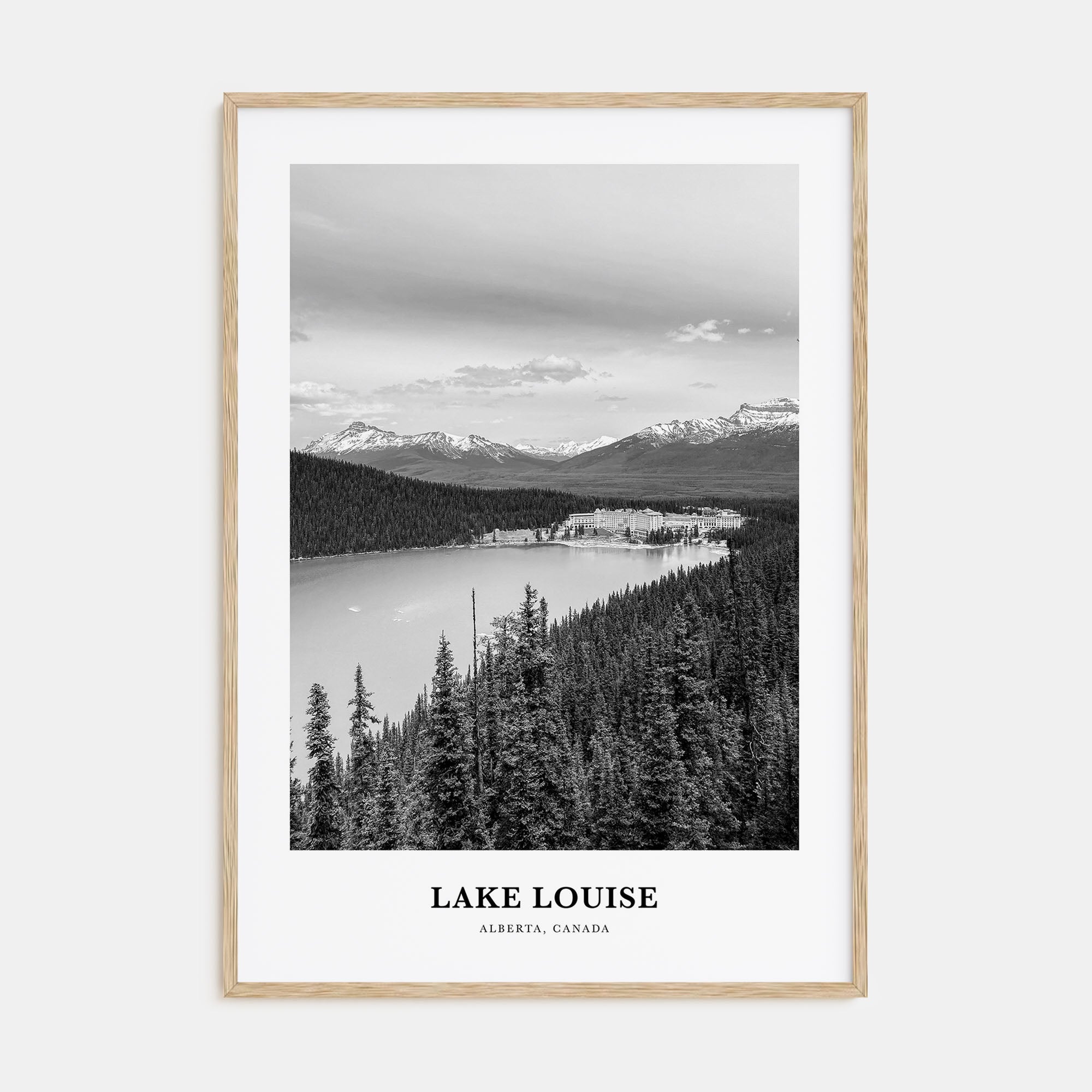 Lake Louise Portrait B&W No 1 Poster