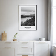 Lake Louise Portrait B&W No 1 Poster