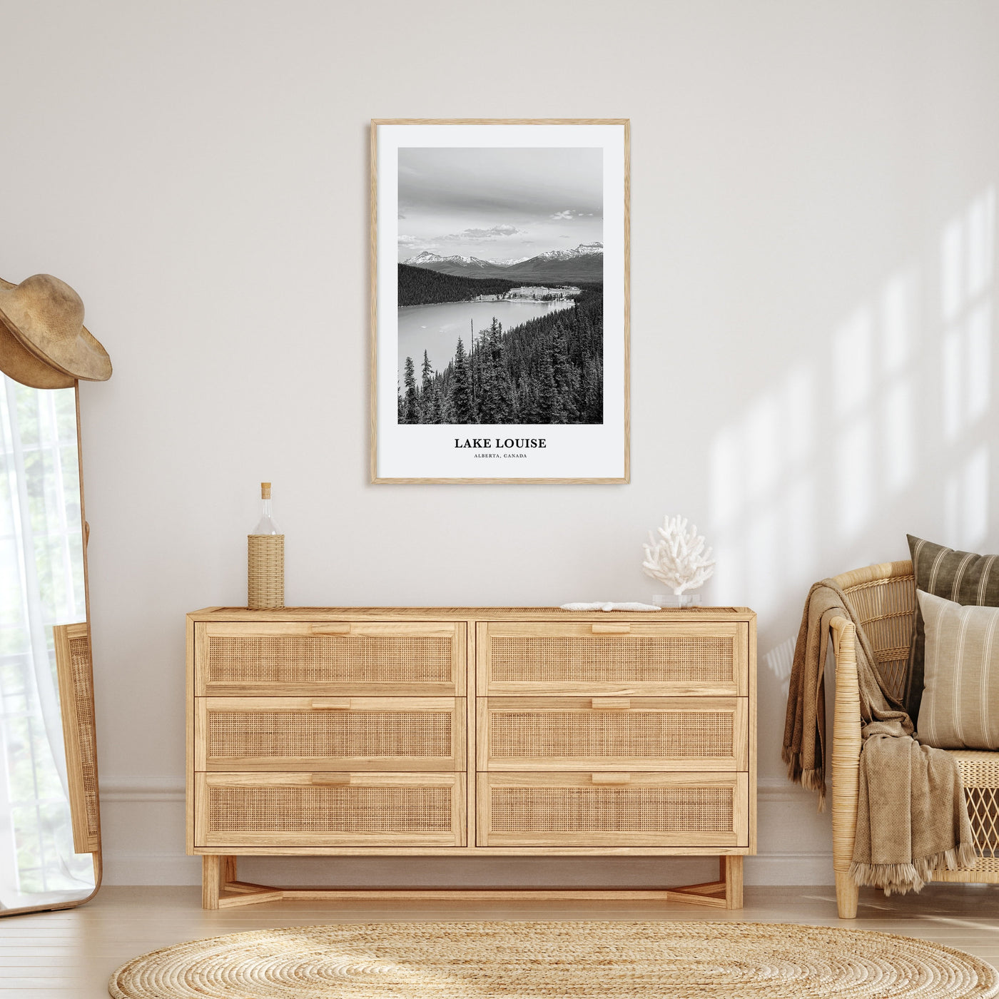 Lake Louise Portrait B&W No 1 Poster